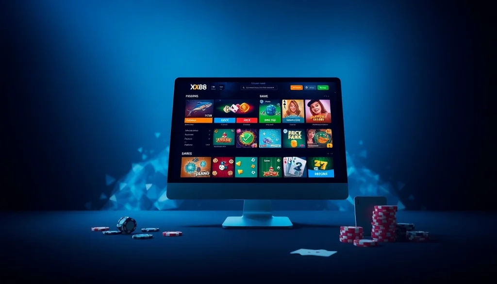 Experience the thrill of gaming with XX88's top online casino interface.