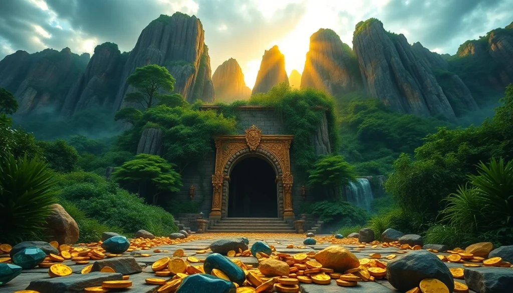 Unearth the treasures of King Solomon's Mine amidst lush greenery and dramatic cliffs.