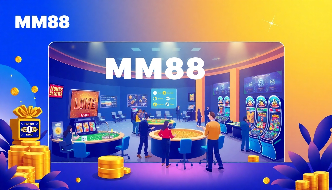 Online gaming experience at mm88 sa com, showcasing a vibrant homepage with casino games and sports betting.