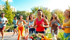 Promoting Health through active lifestyles and community engagement in a vibrant park.