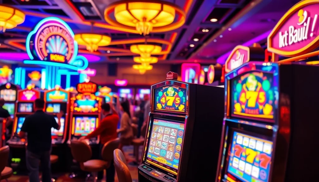 Menangkan hadiah besar di bandar toto 4d slot dengan mesin slot berwarna-warni dan suasana yang meriah.