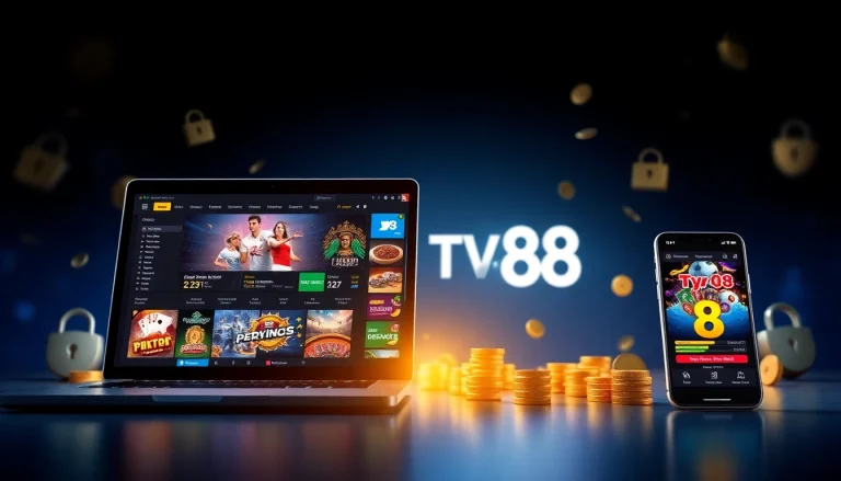TV88 online betting platform showcasing safe gaming with vibrant graphics