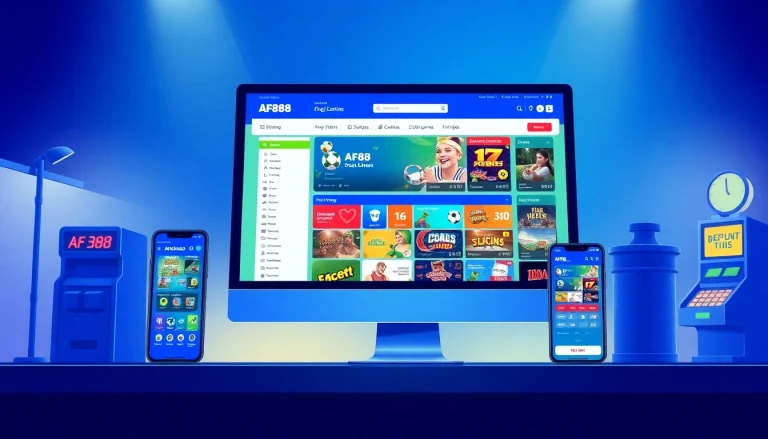 Interactive AF88 betting platform showcasing user-friendly interface and game options.