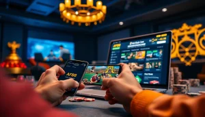 AF88 online gaming experience on mobile and web platforms showcasing sports betting and casino games.