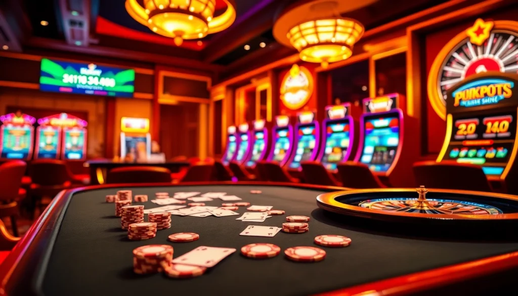 Experience the luxury of Trang chủ S88VIP with vibrant casino tables, poker chips, and online gaming excitement.