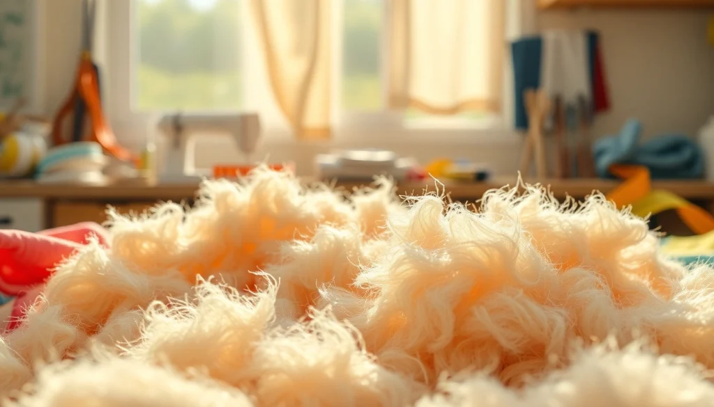 Katoen fabric displayed in a cozy sewing workspace with sewing tools.