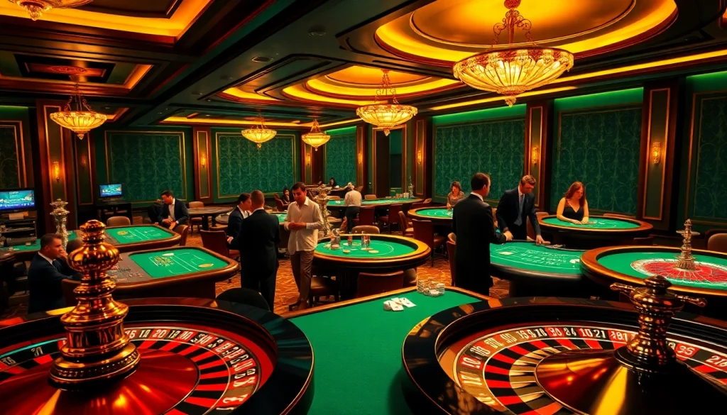 Nếu như vậy bám vào đây players strategizing bets at a luxurious casino table, enhancing their gambling experience.