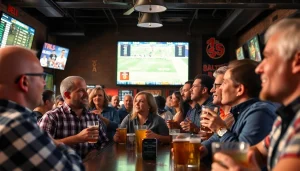 Engaged sports betting enthusiasts discussing their strategies in Oklahoma.