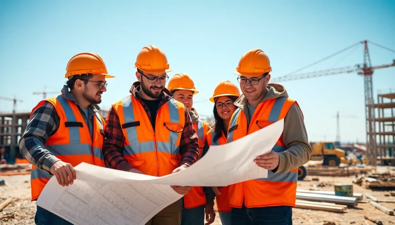 Construction apprenticeships carolinas showcasing teamwork and collaboration on a vibrant job site.