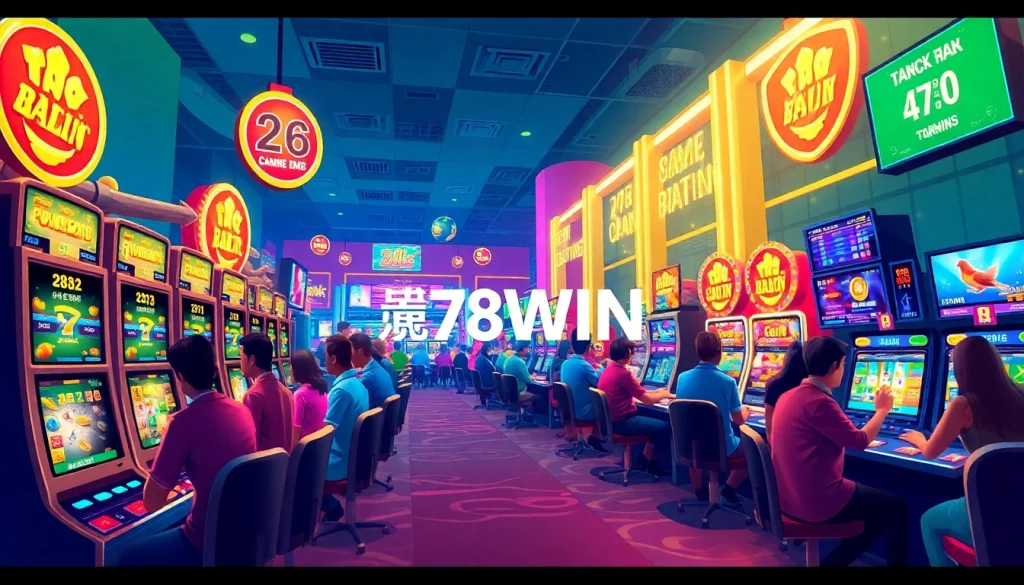 Experience thrilling gaming adventures with ลิงก์ 78WIN in a vibrant casino environment filled with excitement.