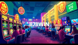 Experience thrilling gaming adventures with ลิงก์ 78WIN in a vibrant casino environment filled with excitement.