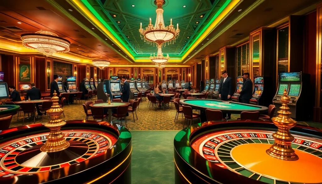 Betting excitingly at https://cair33bdg.com/ with vibrant gaming tables and luxurious casino surroundings.
