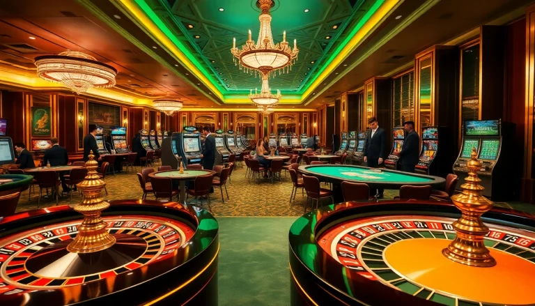 Betting excitingly at https://cair33bdg.com/ with vibrant gaming tables and luxurious casino surroundings.