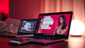 AI sexting featuring intimate text exchanges with diverse character avatars.