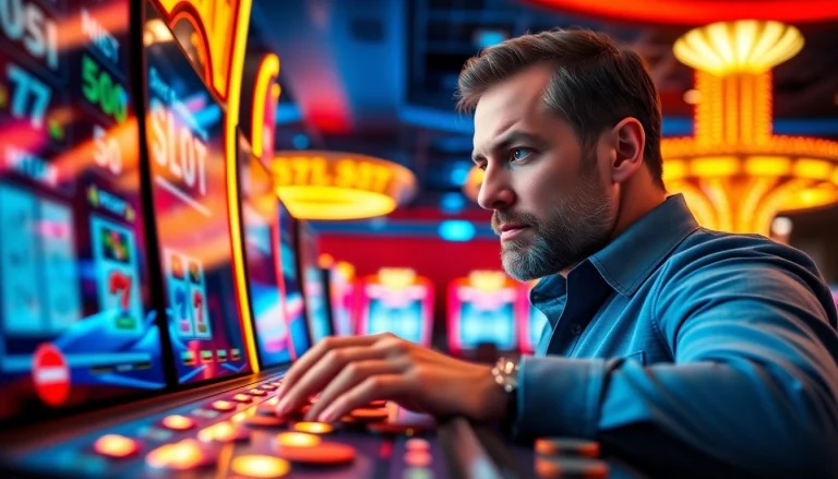 Menempatkan slot bet 50 pada mesin slot yang berkilau dan menarik.