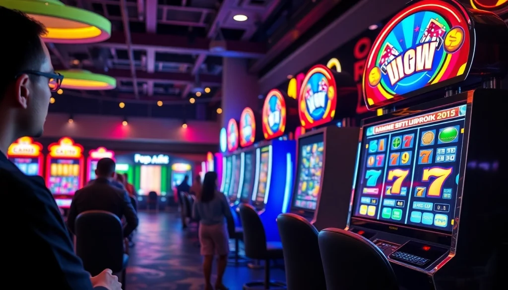 Permainan slot depo 1k di kasino online dengan suasana cerah dan menarik.