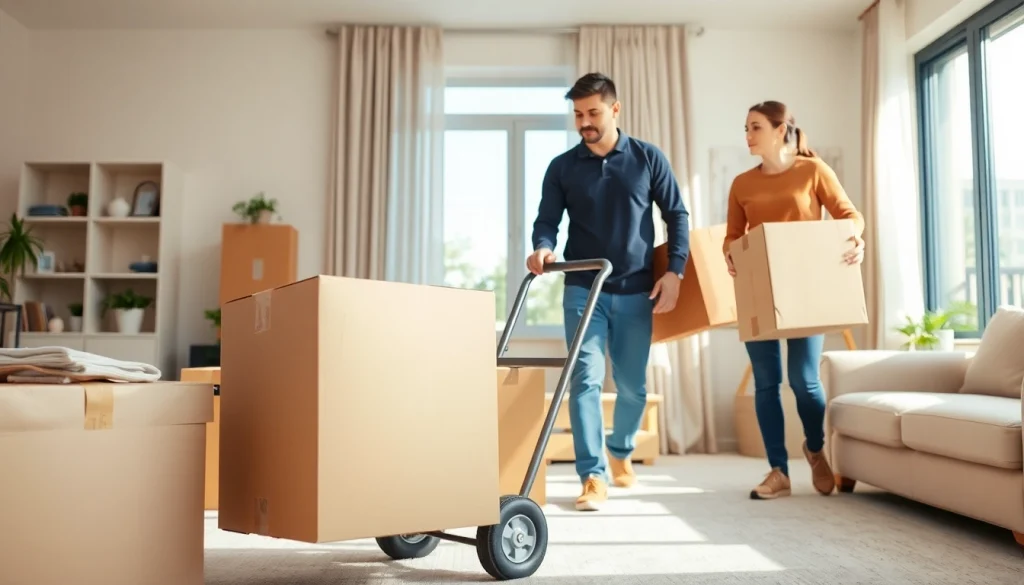 Professional movers efficiently handling a residential move for a Vancouver moving company.