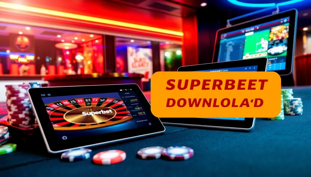 Experience the thrill of gambling with Superbet Download on modern devices showcasing live betting.
