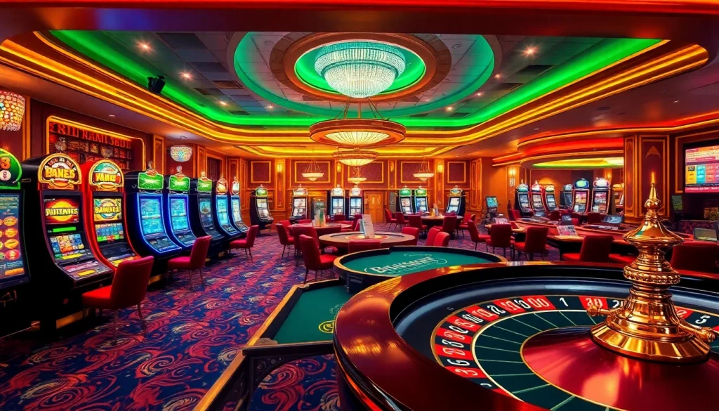 Experience the thrill of winning with bl555 com at a luxurious casino featuring poker tables and slot machines.
