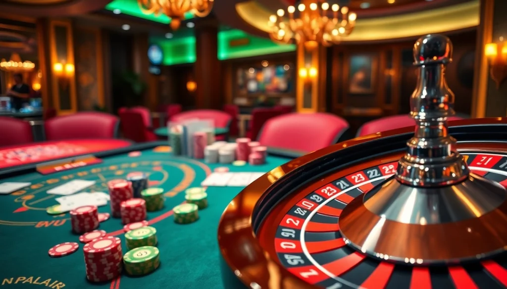 Engage with thrilling casino action at https://rr88.pizza/ featuring vibrant poker chips and roulette excitement.