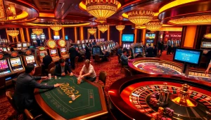 Experience the thrill at Nohu Casino, featuring an exciting poker table and vibrant gaming atmosphere.