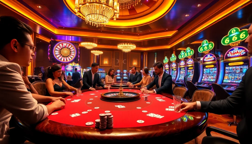 Experience the thrill of new 66 gaming with vibrant casino tables and engaging players.
