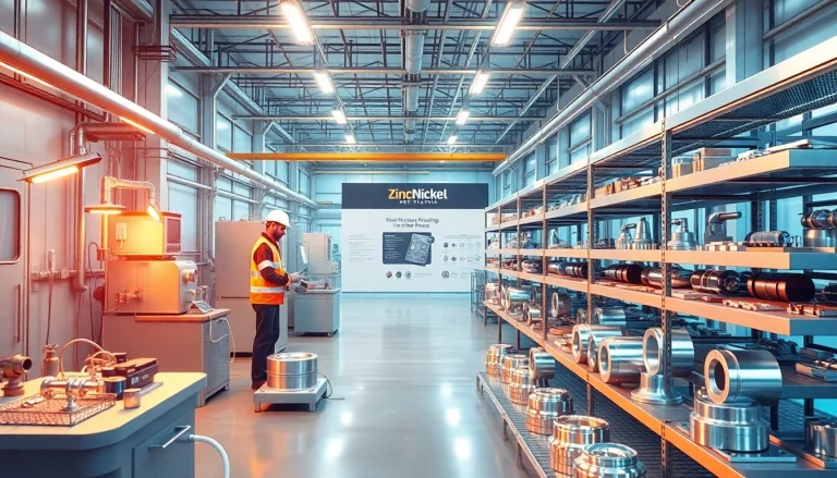 Zinc nickel plating process in a modern Malaysian electroplating facility, showcasing professionalism and innovation.