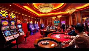Experience the excitement of gambling at vn168 with vibrant casino games and players in action.