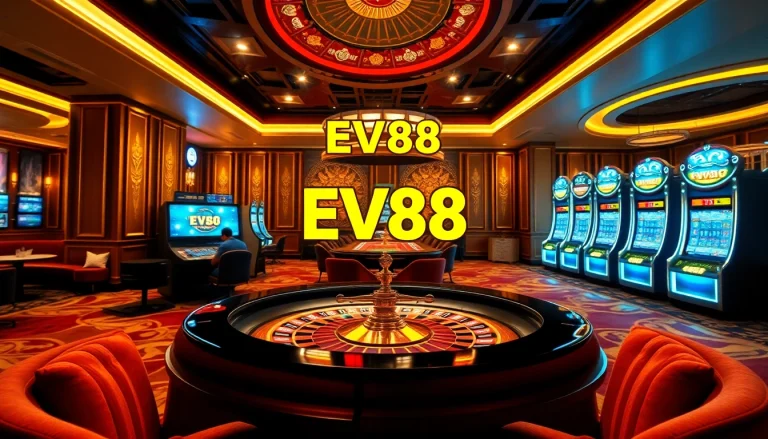 Experience the thrill of EV88 đăng nhập while enjoying the vibrant atmosphere of a luxury casino.
