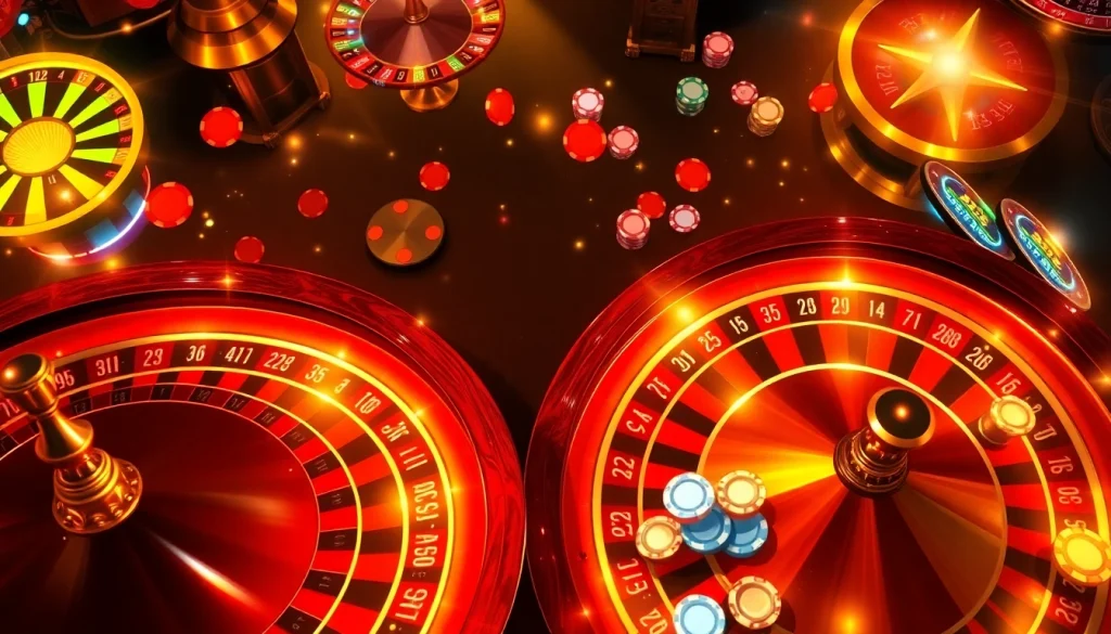 Gambling excitement at https://rr88.pizza/ with roulette, chips, and casino games