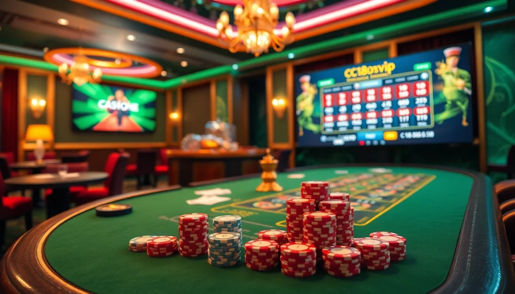 Exciting poker action at c168com.vip with a professional setup and vibrant casino atmosphere.