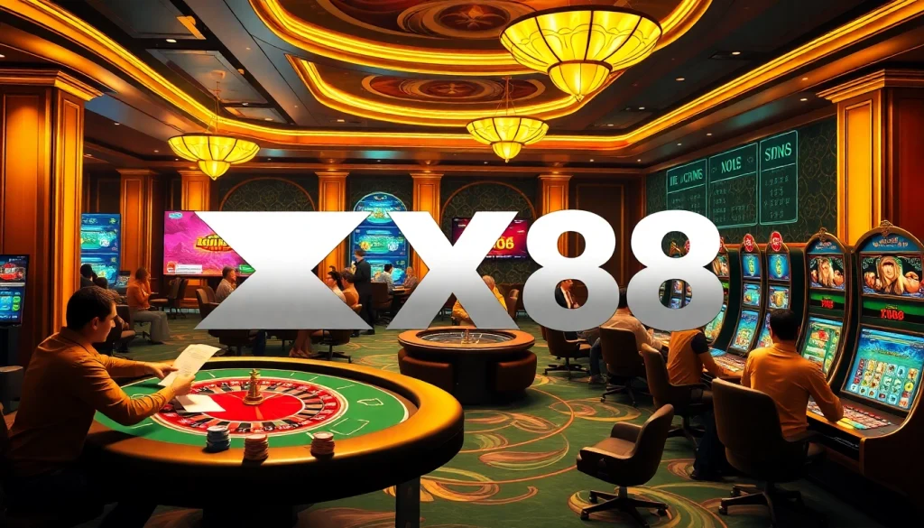 Engaging players at XX88's vibrant online casino with interactive gaming elements.