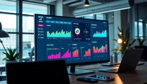 Engaging visual of a TikTok SMM panel dashboard showcasing analytics and user-friendly design.