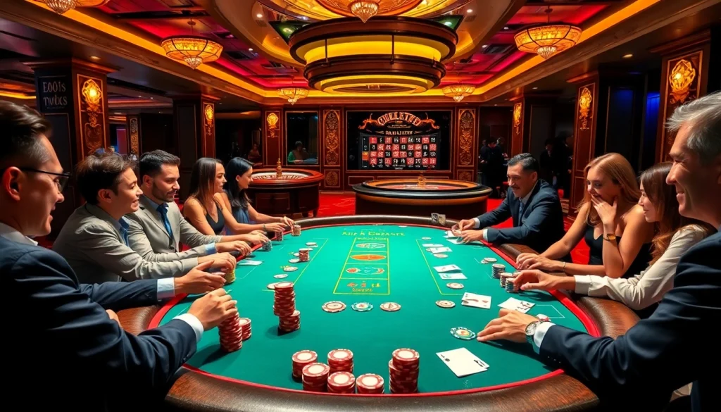 Experience the excitement of gambling with https://s88.works/ at a lively poker table in a luxury casino.