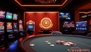Engage with Oxplay's thrilling online slot machines and poker tables showcasing exciting gameplay.