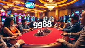 Experience thrilling gameplay at gg88's vibrant casino tables filled with excitement.