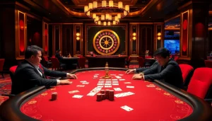 Experience thrilling poker gameplay at https://five88sss.com/ in a luxurious casino atmosphere.