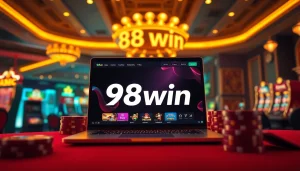 Exciting online casino experience with 98win, showcasing vibrant gaming interface