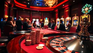 Experience the excitement of uu88 at a luxurious poker table featuring vibrant chips and cards.