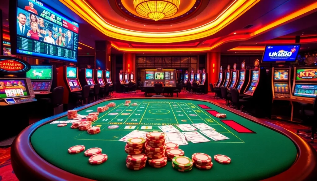 UK88 offers a thrilling sports betting experience with vibrant tables and exciting gameplay.