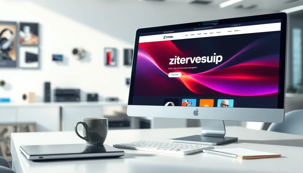 zirvegrupbilgisayar web sitesi açık modern ofis ortamındaki bilgisayar.