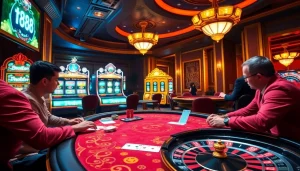 Experience thrilling gameplay with tt 88 at a vibrant casino table filled with poker chips and cards.