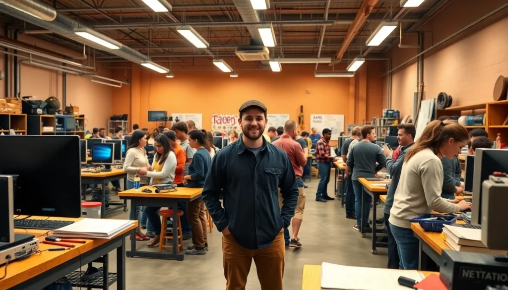 Engaged students in a Trade School In Tennessee workshop showcasing teamwork and hands-on learning.