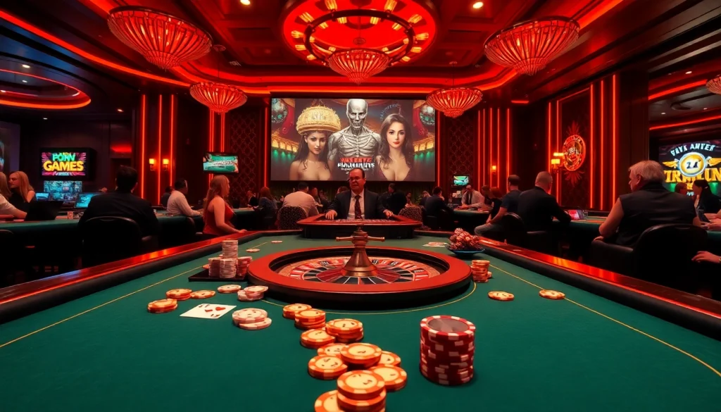 Play interactive poker games featuring AI elements in a luxury casino setting