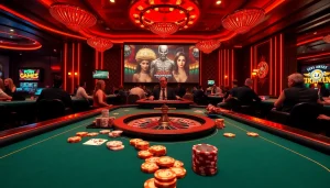 Play interactive poker games featuring AI elements in a luxury casino setting