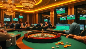 Experience live sports betting at https://vaoluoitv.it.com with engaging poker chips and roulette tables.