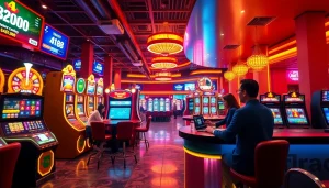 A188 platform showcasing an engaging online casino environment with vibrant slot machines and interactive games.