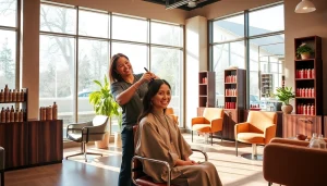Experience a vibrant Aveda salon in San Diego, showcasing skilled hairstylists and eco-friendly products.