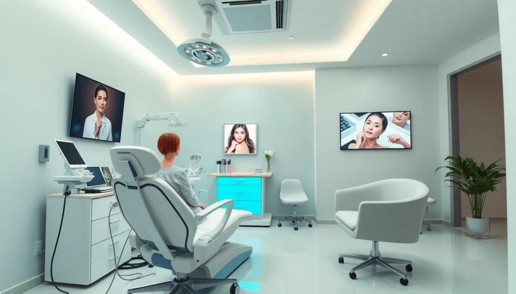 患者相談を重視し、美容整形クリニックおすすめ口コミ＆評判情報を強調する、施術を紹介する美容クリニックの内装。