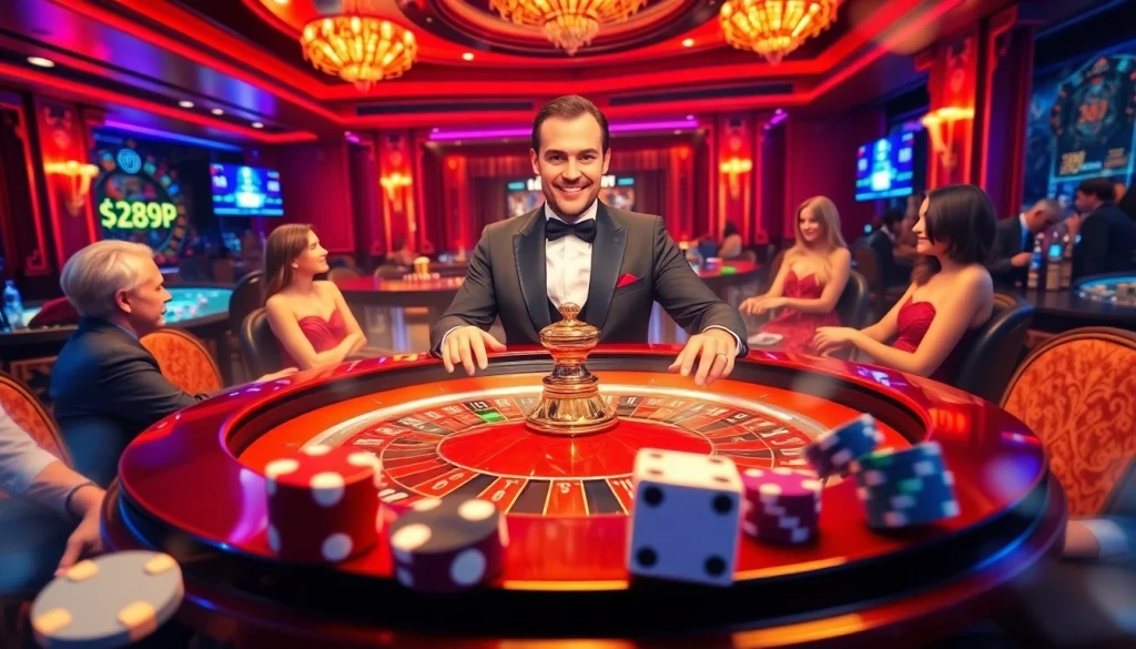 Experience the thrilling atmosphere of 789P with vibrant casino scenes and engaging players.